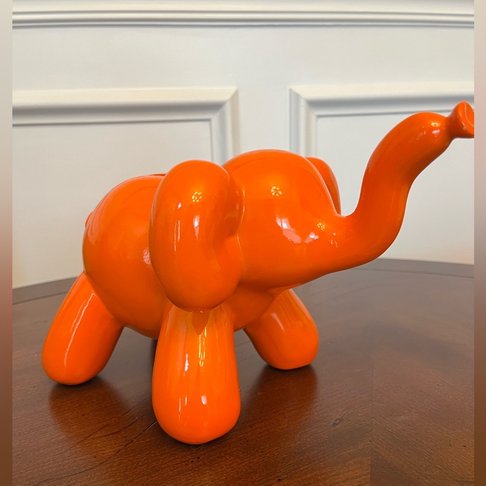 Orange Elephant piggy bank